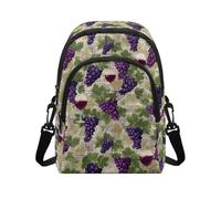 Tansealive Grape Crossbody Bag for Women Large Capacity Cell Phone Purse Crossbody with Adjustable Strap Vintage Small Cross body Bags for Women Travel with Double Pocket