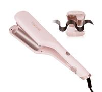 TANSHINE 32mm Hair Waver Crimper for Women, Mermaid Beach Waver Hair Curler, Wave Curling Iron with 5 Heat Setting Anti-Scald for Wide Deep Waves