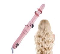 TANSHINE Automatic Rotating Hair Curler Wand,32mm Large Beach Hair Waver Curling Tongs for Long Hair,Electric Auto 1.25 inch Big Curling Iron with Adjustable Heat Setting 100-220℃,60s Auto Off,Pink