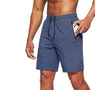 Tansozer Mens Shorts Gym Running Joggers Shorts with Pockets Sports Summer Workout Shorts Lightweight Training Fitness Shorts with Elastic Waist Shorts NiuZaiBlue M