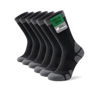 TANSTC Men's Hiking & Walking Socks Merino Wool - Cushioned Crew Performance Athletic Socks for Women Running Cycling Work Sports