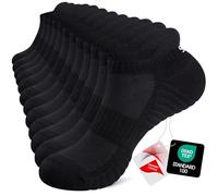 TANSTC Mens Running Socks Anti-Blister Cushioned Sports Socks for Men Women Cotton Ankle Socks Low Cut Breathable Athletic Sock(6 Pairs)