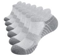 TANSTC Mens Running Socks for Men Women Anti-Blister Cushioned Cotton Low Cut Breathable (6 Pairs)