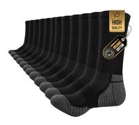 TANSTC Mens Socks Wicking Breathable Cushion Comfortable Casual Crew Socks Outdoor Multipack Performance Hiking Trekking Walking Athletic Socks 6 Pairs