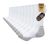 TANSTC Mens Socks Wicking Breathable Cushion Comfortable Casual Crew Socks Outdoor Multipack Performance Hiking Trekking Walking Athletic Socks 6 Pairs