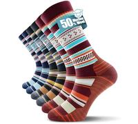 TANSTC Merino Wool Hiking Socks for Men & Women - Breathable Cushioned Crew for Walking, Work & Outdoor, Temperature Regulating, 3 Pairs, OEKO-TEX Certified