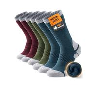 TANSTC Merino Wool Thermal Socks for Men & Women - Warm Thick Cushioned Crew Hiking, Walking, Running & Work Socks, 3 Pairs OEKO-TEX Certified
