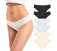 TANSTC Seamless Knickers for Women - No VPL Invisible Panties (Pack of 6) Breathable,Ultra-Soft & Stretch for All-Day Comfort