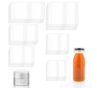 Tanstic 1200Pcs PVC Clear Perforated Shrink Band for Jars, 6 Sizes Heat Shrink Wrap Bands Shrink Seal Bands for Bottles Jars Seal (200Pcs of Each Size)