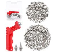 Tanstic 120Pcs 1/2 Inch, 1/4 Inch Cross Country Stainless Steel Spikes with Spike Wrench, Track Shoes Spikes Track Spikes Replacement for Short Running, Sprint Sports, Jumping Sports
