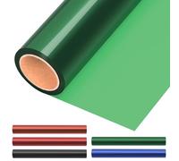 Tanstic 15.7 Inch x 98 Feet Green Cellophane Wrap Roll, 2.3 Mil Thick Transparent Cellophane Paper, Green Cellophane Roll for Gift Baskets, Treats, Flower