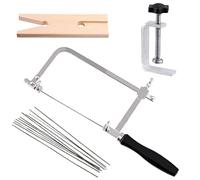 Tanstic 15-Piece Jewelry Saw Frame Kit with Blades, Bench Pin Clamp Set, V-Slot V-Top Bench Pin, Adjustable Cutting Tools for Jewelry Making