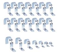 Tanstic 20Pcs 1-1/2 Inch EMT Pipe Strap Zinc Plated Steel One Hole Strap Conduit Clamp Rigid Pipe Strap for Pipe Fixing