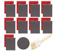 Tanstic 21Pcs 1200-1500 Grits Sanding Sponge Sanding Pads Flexible Wet Dry Soft Foam Sanding Blocks with 2.5 inch Paint Brush for Wood Metal Drywall Furniture