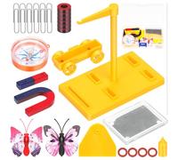 Tanstic 29Pcs Science Magnet Kit Physics Electromagnet Experiment Set Electricity and Magnetism Science kit Science Magnet Set for Education Science Experiment