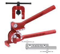 Tanstic 2Pcs Flaring Tool and Tube Bender, 5/8" 5/16" 3/16" 1/4" 3/8" 1/2" Line Flaring Tools and 3 in 1 Copper Bender 1/4" 5/16" 3/8" Manual Tubing Bender for Pipe Copper Brass Aluminum