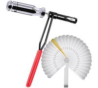 Tanstic 2Pcs Valve Adjustment Tool with Angled Feeler Gauge, 10mm Slotted Valve Adjusting Stud Valve Lash Adjustment Tool Feeler Gauge Compatible with Car Engines