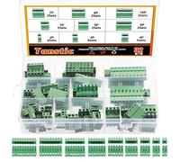 Tanstic 32Sets 5.08mm Pitch 2 3 4 5 6 7 8 9 10 Straight Pins PCB Mount Screw Terminal Block Male Female Pluggable Terminal Blocks Connector Socket Set
