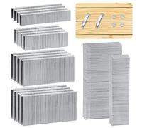 Tanstic 3624Pcs 18 Gauge 1/4" Narrow Crown Staples with Brad Nails Assortment Kit, 3/4", 1", 1-1/4", 1-1/2" Galvanized Finish Staples and 1", 2" Brad Nails for Pneumatic Electric Stapler (Silver)