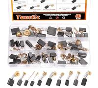 Tanstic 40Pcs Electric Motor Carbon Brushes 10 Different Sizes Carbon Brushes for Replacement Repair Power Tool Part