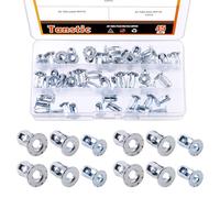Tanstic 45Pcs M4 M5 M6 Petal Nuts Jack Nuts Expansion Petal Nut Threaded Insert Petal Nuts for Hollow Wall Iron Skin