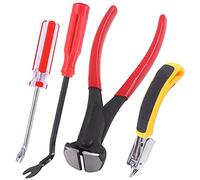 Tanstic 4Pcs Nail Puller and Staple Remover Tool Set Including 7'' End Cutting Plier, Tack Pullers, Carpet Remover for Removing Nail and Staple on Furniture, Floor, Wooden Case, Carton, Photo Frame