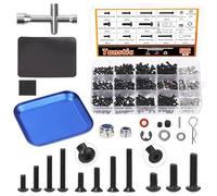 Tanstic 502Pcs Universal RC Screw Kit, RC Repair Tool Kit with Magnetic Screw Tray Hardware Fasteners Compatible with Traxxas Axial Redcat HPI Arrma Losi 1/8 1/10 1/12 1/16 Scale RC Cars Crawler