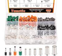 Tanstic 550Pcs AWG 16 14 12 10 8 6 4 2 Wire Ferrules Assortment Kit Pin Ferrules Wire Ends Terminals Crimp Terminal Connector Pin Cord End Terminal