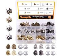 Tanstic 60 Sets 18mm 4 Color Magnetic Button Clasps Snaps Fastener Clasps Button Knitting Buttons Sets for Sewing, Craft, Purses, Bags, Clothes, Leather