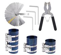 Tanstic 8Pcs Piston Ring Compressor Tool Set with 3" 4" 6" Compressors, Wrenches, Piston Ring Pliers and Stainless Steel Feeler Gauge