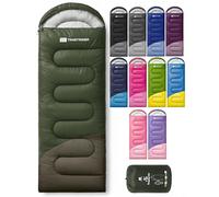 TANSTRIDER Sleeping Bags for Adults Warm Weather, Compact Lightweight Backpacking Sleeping Bag with Compression Sack for Youth, Camping Essentials Gear for Hiking Travel Climbing Outdoor & Indoor Use
