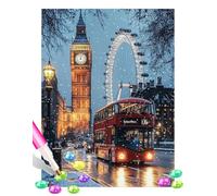 Tansy Vale London Street View 5D Diamond Art Kits Adults 12x16 Inch Diamond Art Kit for Beginners, DIY Full Drill Diamond Painting Gem Art and Crafts, for Gift Home Wall Decor 13643