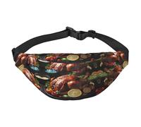 Tantalizing roast turkey Boys large waist bag, travel crossbody waist bag, suitable for enjoying sports, running, cycling, travel, fishing