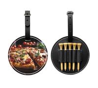 Tantalizing Sausage Pizza Black Golf tee Storage Bag - Easy to Carry Around and More efficient in Playing Golf