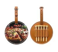 Tantalizing Sausage Pizza Brown Golf tee Storage Bag - Easy to Carry Around and More efficient in Playing Golf