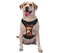 Tantalizing Sausage Pizza X-Large Printed pet Traction Vest for Pets to wear When Walking The Dog or Climbing Mountains