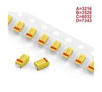 Tantalum Capacitor A B C D Type SMD Capacitor 6.3V 10V 16V 25V 35V 50V 3216 3528 6032 7343 100UF 0.22UF 1UF 4.7UF(D 20V100UF 107 x1)