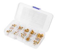 Tantalum Capacitors Assorted Kit Compact High Capacitance 10 Values 100pcs 16V Electronic Components for DIY Projects and Professional Use Plastic Box Storage