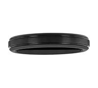 Tantalum Carbide 4mm Silver Gray Tone Satin and Black Finish Horizontal Double Grooved Men’s Wedding Band Ring, Metal