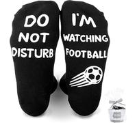 Tantanbear Funny Socks for Men, Do Not Disturb I'm Watching Football Socks Novelty Socks Black Funny Cotton Perfect Present Chiristmas Gifts and Funny Birthday Present Men Boys Unisex