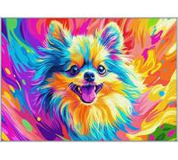 TANTANICAL Cute Puppy Rugs Entryway 50 x 80 cm, Washable Dog Colorful Bedroom Decor Area Rug, Non Slip Short Pile Door Mat Indoor (W31)