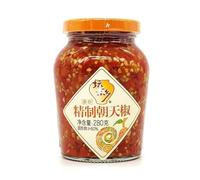 Tantanxiang Fermented Chaotian Chilli Paste, Hot Chopped Bird’s Eye Chilli for Steaming & Stir-Frying, 280g Authentic Hunan Cooking Condiment