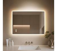 TANTEC Bathroom Mirror with LED Lights 600x800mm, Anti-Fog, Dimmable, Backlit Light, Lighted Bathroom Vanity Mirror for Wall, Shatterproof Tempered Glass, Memory Function, Vertical/Horizontal