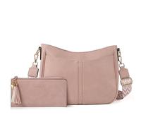 TANTOMI Crossbody Bags for Women Crossbody Purses and Women Wallet Vegan Leather Purses and Handbags for Everyday, Dusty Pink