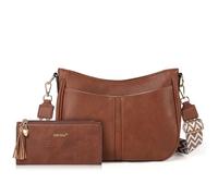 TANTOMI Crossbody Bags for Women Crossbody Purses and Women Wallet Vegan Leather Purses and Handbags for Everyday, Brown