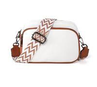 TANTOMI Crossbody Bags for Women, Women's Leather Purses Small Shoulder Cross body Handbags with Adjustable Wide Strap, 04-white