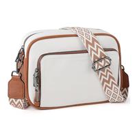 TANTOMI Crossbody Bags for Women, Women's Leather Purses Small Shoulder Cross body Handbags with Adjustable Wide Strap, 04-white