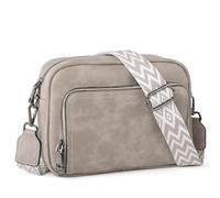 TANTOMI Crossbody Bags for Women, Women's Leather Purses Small Shoulder Cross body Handbags with Adjustable Wide Strap, 03-gray