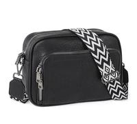 TANTOMI Crossbody Bags for Women, Women's Leather Purses Small Shoulder Cross body Handbags with Adjustable Wide Strap, 02-black