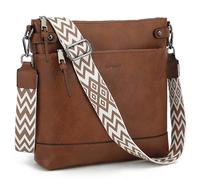 TANTOMI Crossbody Purses for Women Shoulder Hobo Bags for Women Vange Leather Medium with 6 Card Slots, Brown